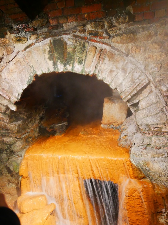 The source of the hot water for the Roman Baths in Bath