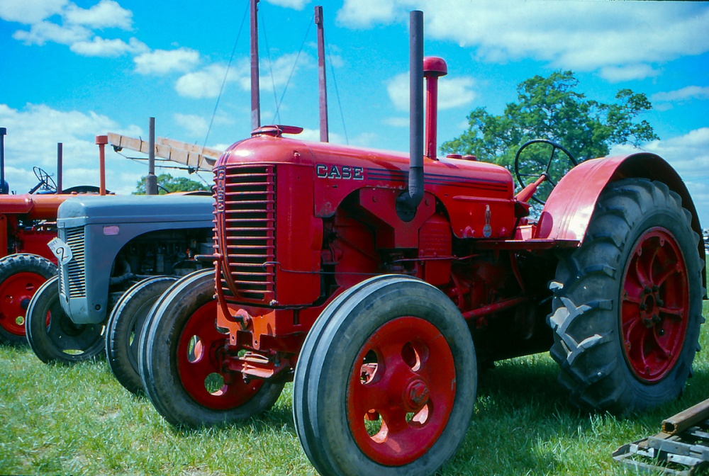 Display of old tractors at local agricultural show