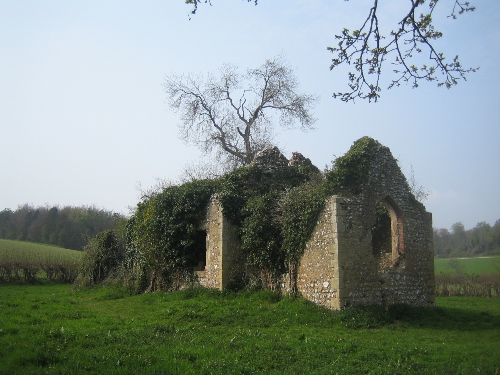 The ruined old St. James' Church, Bix Bottom