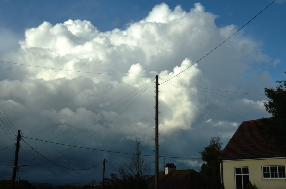 Fluffy clouds of Budleigh Salterton