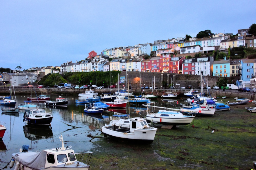 Brixham Harbour as Night Falls