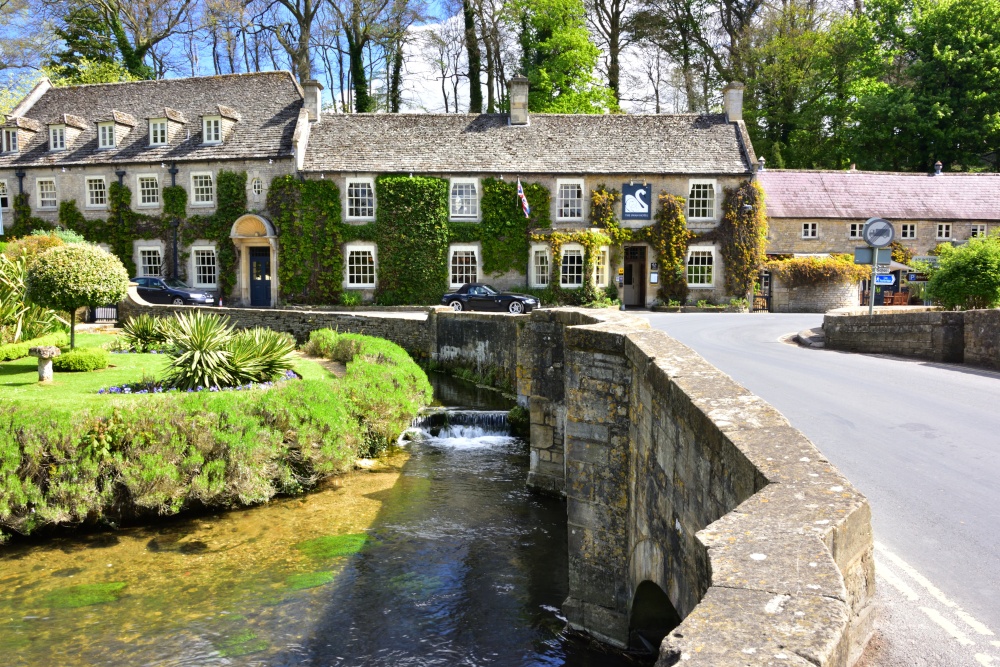 The Swan Hotel by the River Coln in Bibury