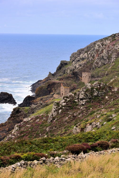 Tin Mines Built Half Way Down the Cliffs at Botallack