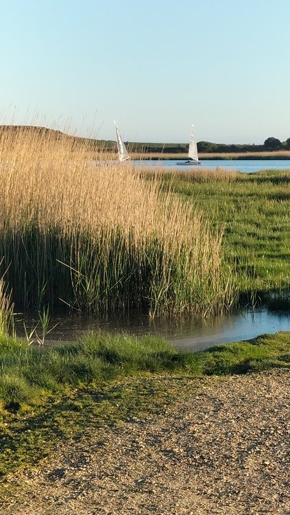 A perfect evening for sailing from Stanpit Marsh in Christchurch