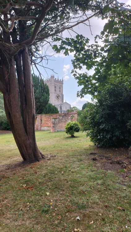 Priory church and picturesque arch et cetera in Christchurch