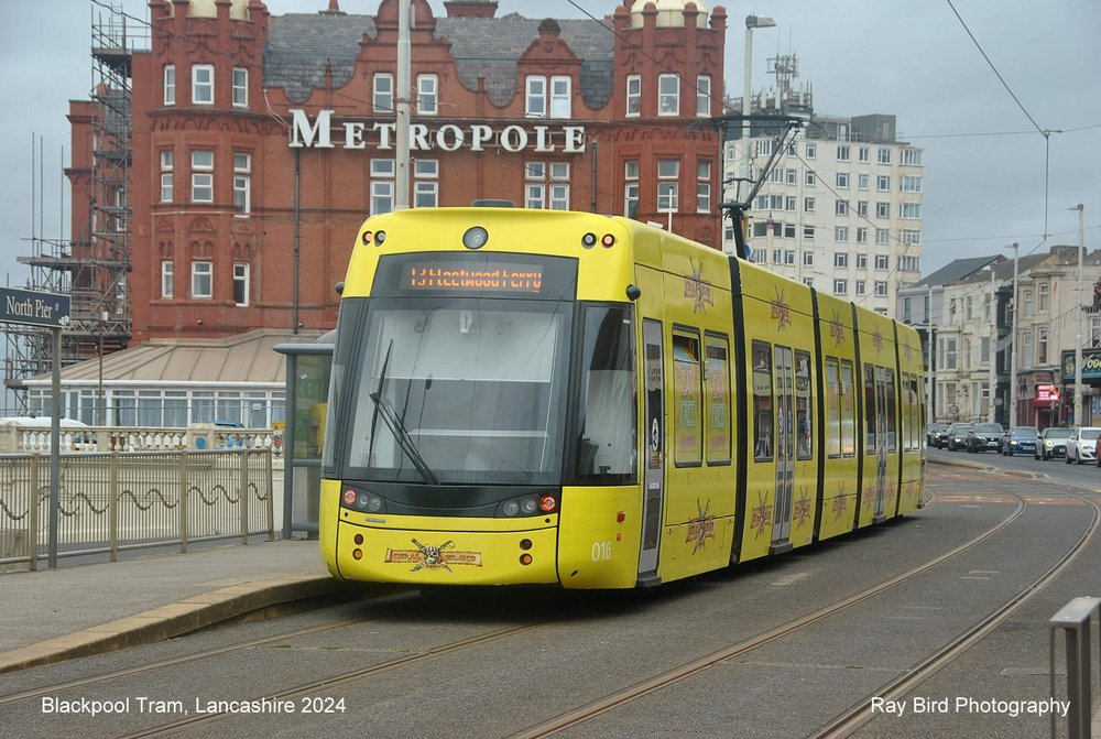 Yellow Tram, Blackpool, Lancashire 2024