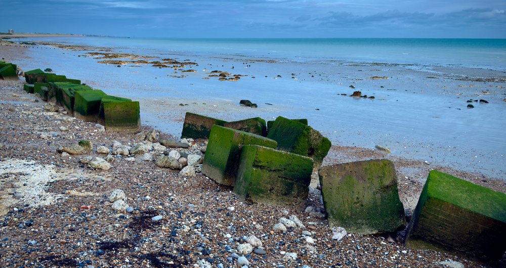 WW2 anti-invasion beach defences, Climping Beach near Littlehampton